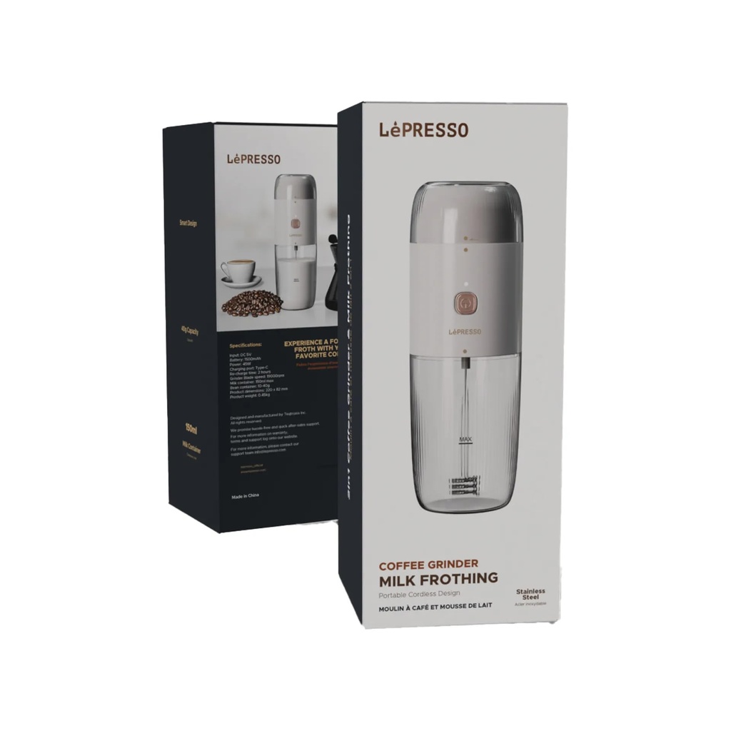 LePresso 2 in 1 Coffee Grinder and Milk Frother