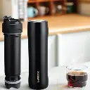 LePresso Stainless Steel Portable French Press - Black