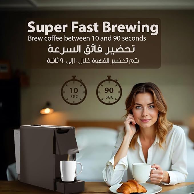 Lepresso Coffee Maker With Capsule Auto Ejection System - Black