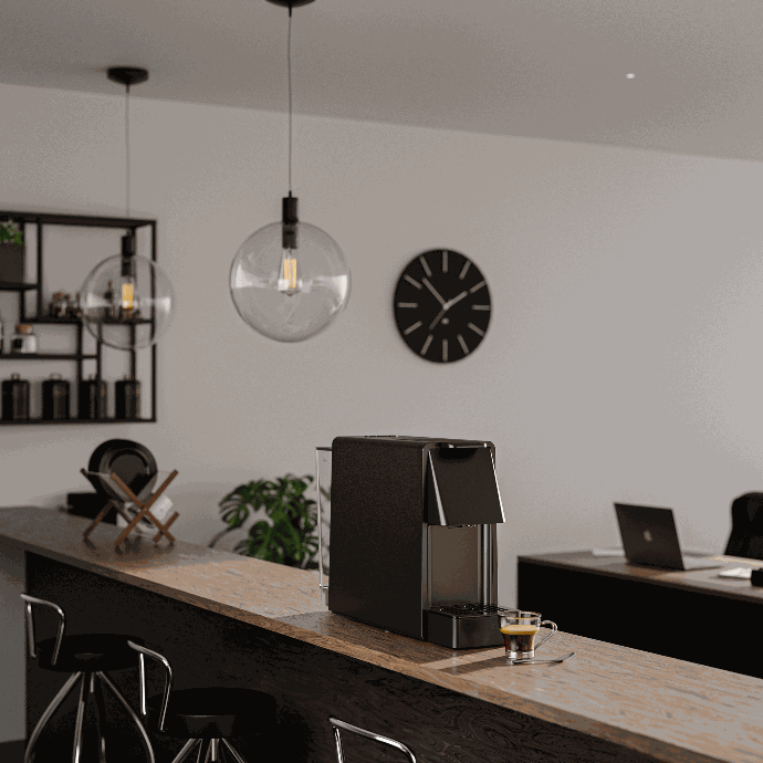 Lepresso Coffee Maker With Capsule Auto Ejection System - Black