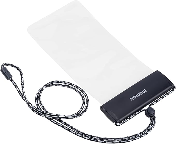 Momax - Waterproof Pouch Universal With Neck Strap Gray