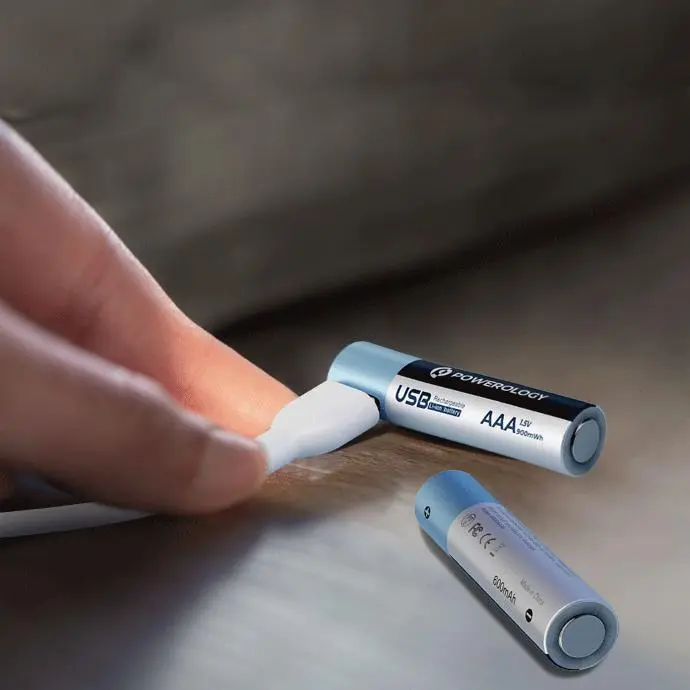 Powerology USB Rechargeable Battery (4pc pack)