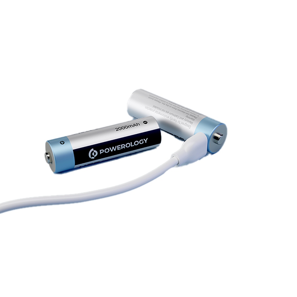  Powerology USB-C Rechargeable Lithium-Ion AA Battery