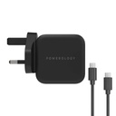 Powerology Ultra Compact 61W PD GaN Charger - Black