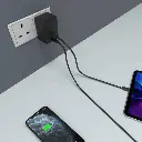 Powerology Ultra-Quick PD & QC Charger Dual Ports 36W Simultaneous Fast Charging For Two Devices-Black