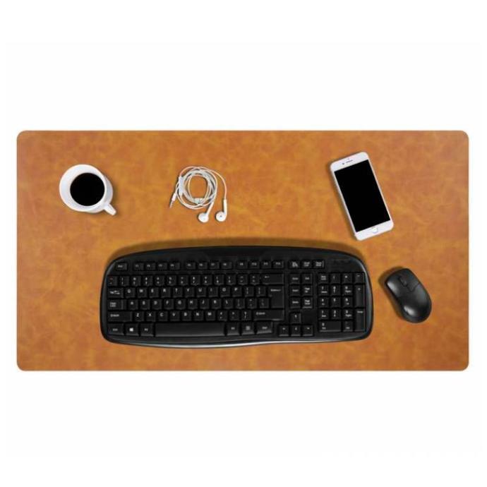Powerology Vegan Leather Desk Pad Brown
