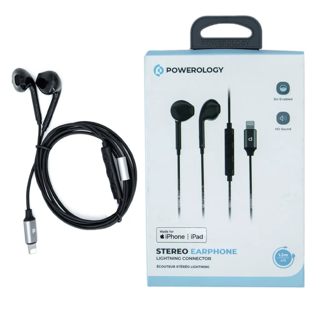 Powerology Stereo Earphone Lightning Connector