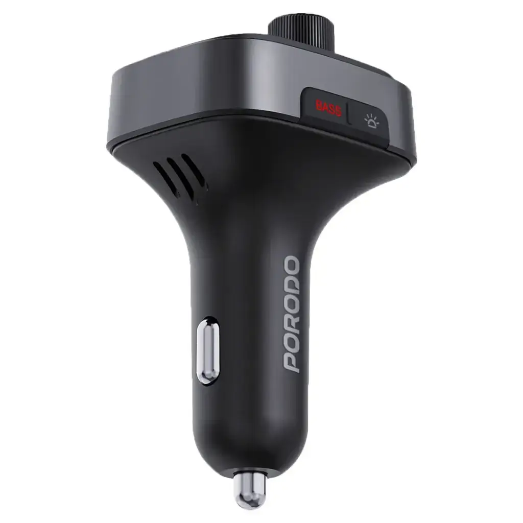 Porodo Smart Car Charger FM Transmitter - Black8.webp