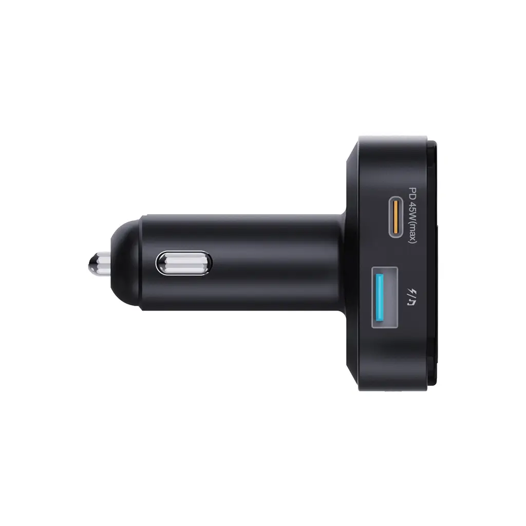 Porodo Dual Microphone FM Transmitter & Charger - Black (1).webp
