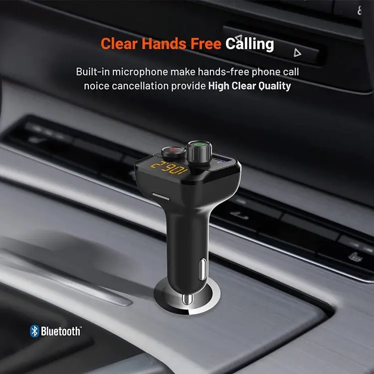 Porodo Wireless FM Transmitter Car Charger 3.4A with Bass Boost (3).webp