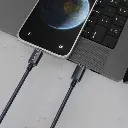 Porodo USB-C to Lightning Braided Cable - Black (2).webp