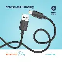 Porodo Blue 3A USB A to Lightning PVC Cable 1.2M - Black (3).webp
