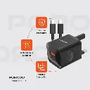 Porodo Dual port Wall Charger UK with Type-C Cable - Black (2).webp