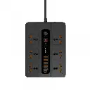 Porodo 6 AC 5 USB & USB-C PD Multiport Socket - Black (1).webp