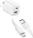 Anker 323 Charger 33W with Type-C to Lightning  Cable