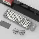Green Lion GKM-300 Wireless Keyboard + Mouse - Grey (3).webp