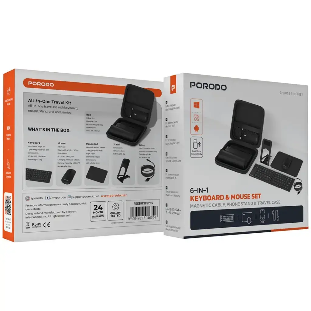 Porodo 6-In-1 keyboard & mouse Set - Black7.webp