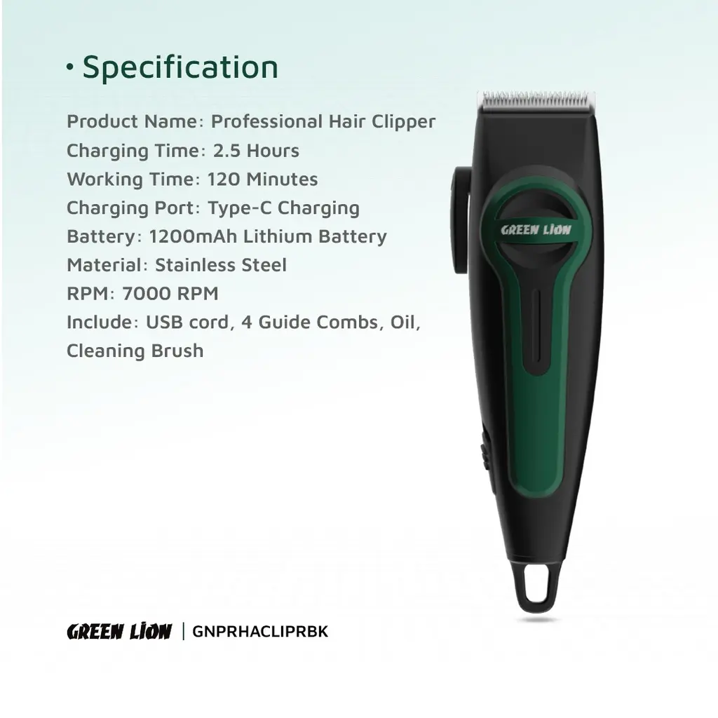 Green Lion Professional Hair Clipper (2).webp