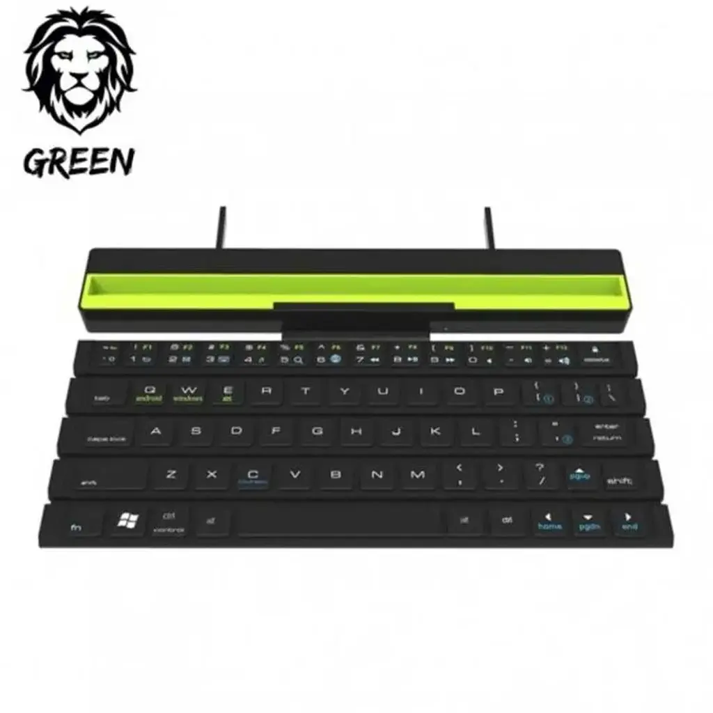 Green Multi-Functional Rollable Wireless Keyboard ( Arabic - English ) - Black.webp