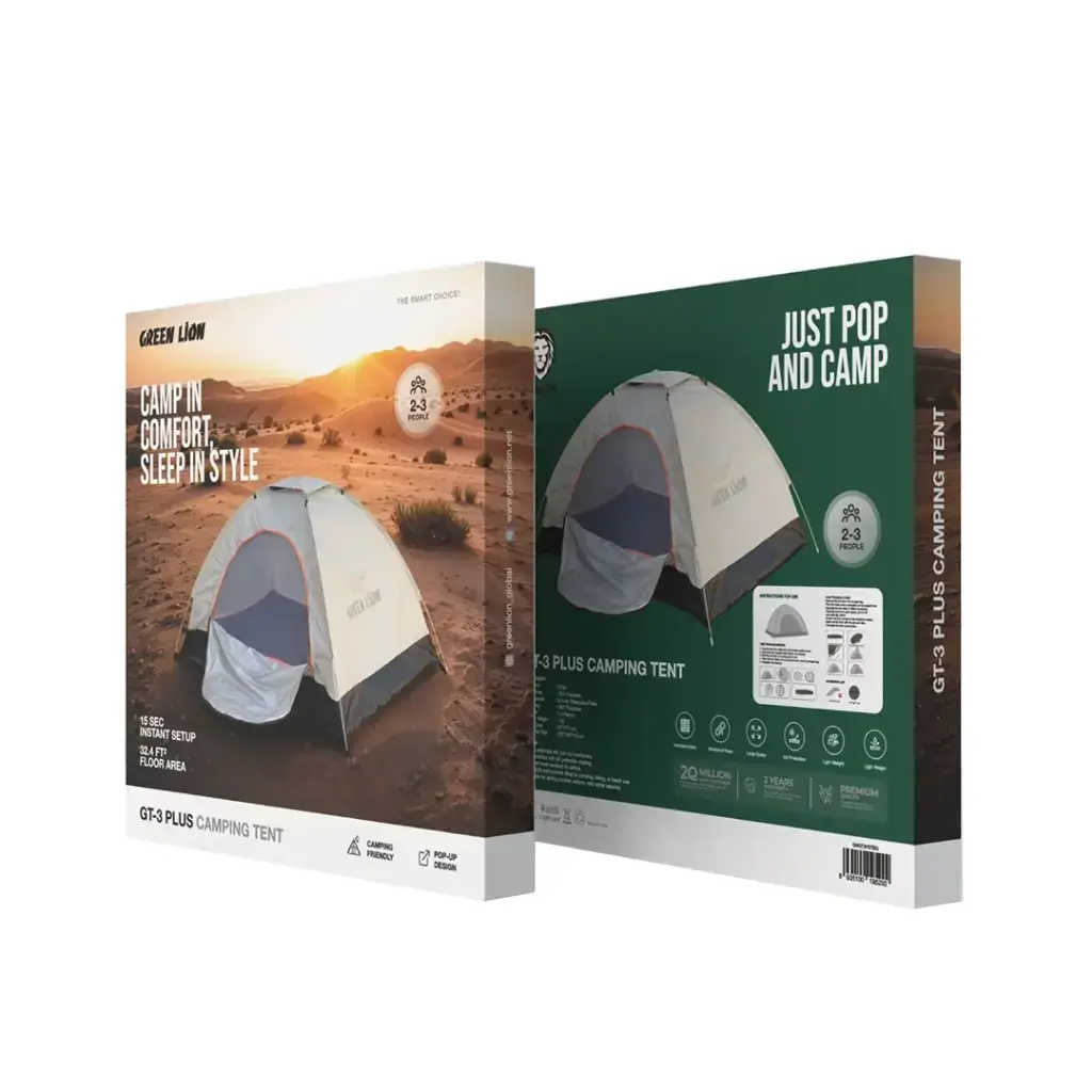Green Lion GT3-PLUS Camping Tent - Beige.webp