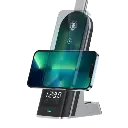 GreenLion 7 in 1 Dual Coil Max 15W Wireless Charger LED Nightlight Clock Universal1.webp