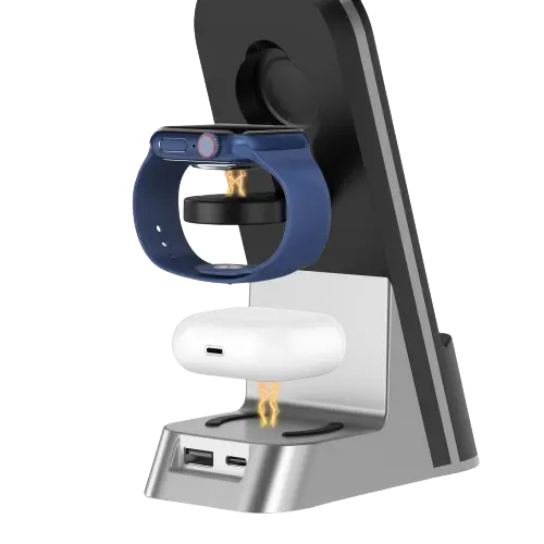 GreenLion 7 in 1 Dual Coil Max 15W Wireless Charger LED Nightlight Clock Universal.webp