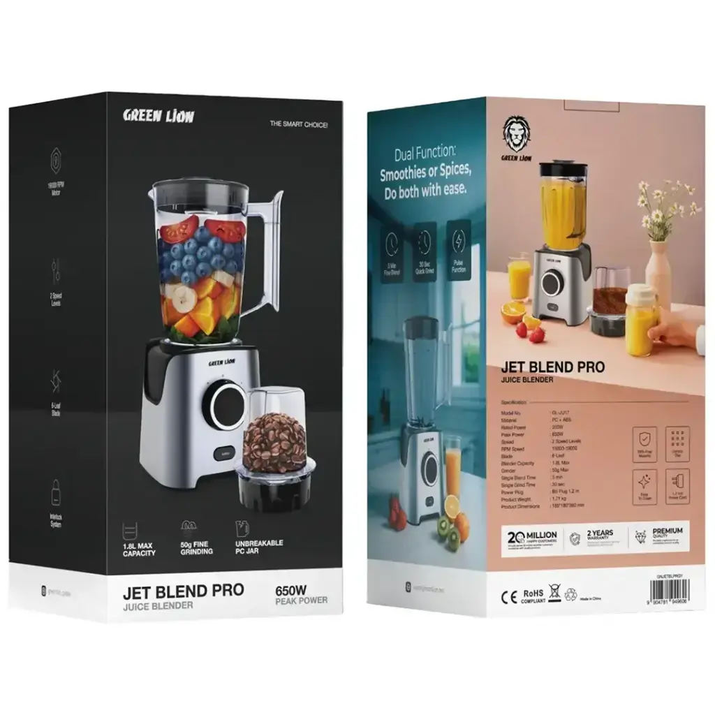 Green Lion Jet Blend Pro Juice Blender 650W - Gray (2) (1).webp