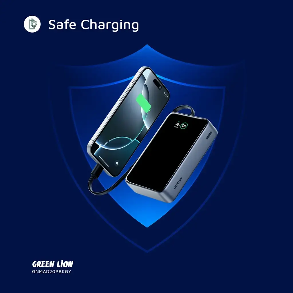 Green Lion Madrid 20 Power Bank 20000mAh PD 35W - Gray (3).webp