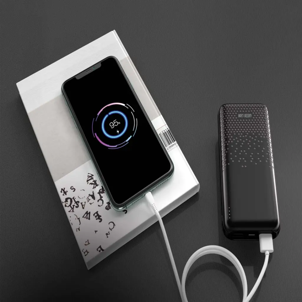 Green Lion Rome 10000mAh Power Bank - Black.webp