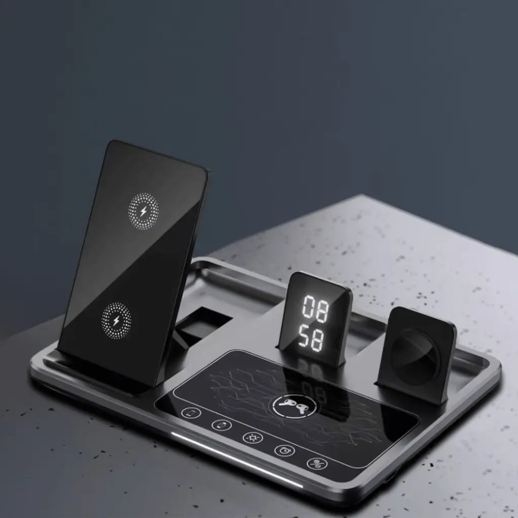 4 in 1 Wireless Charging Station Gray.webp
