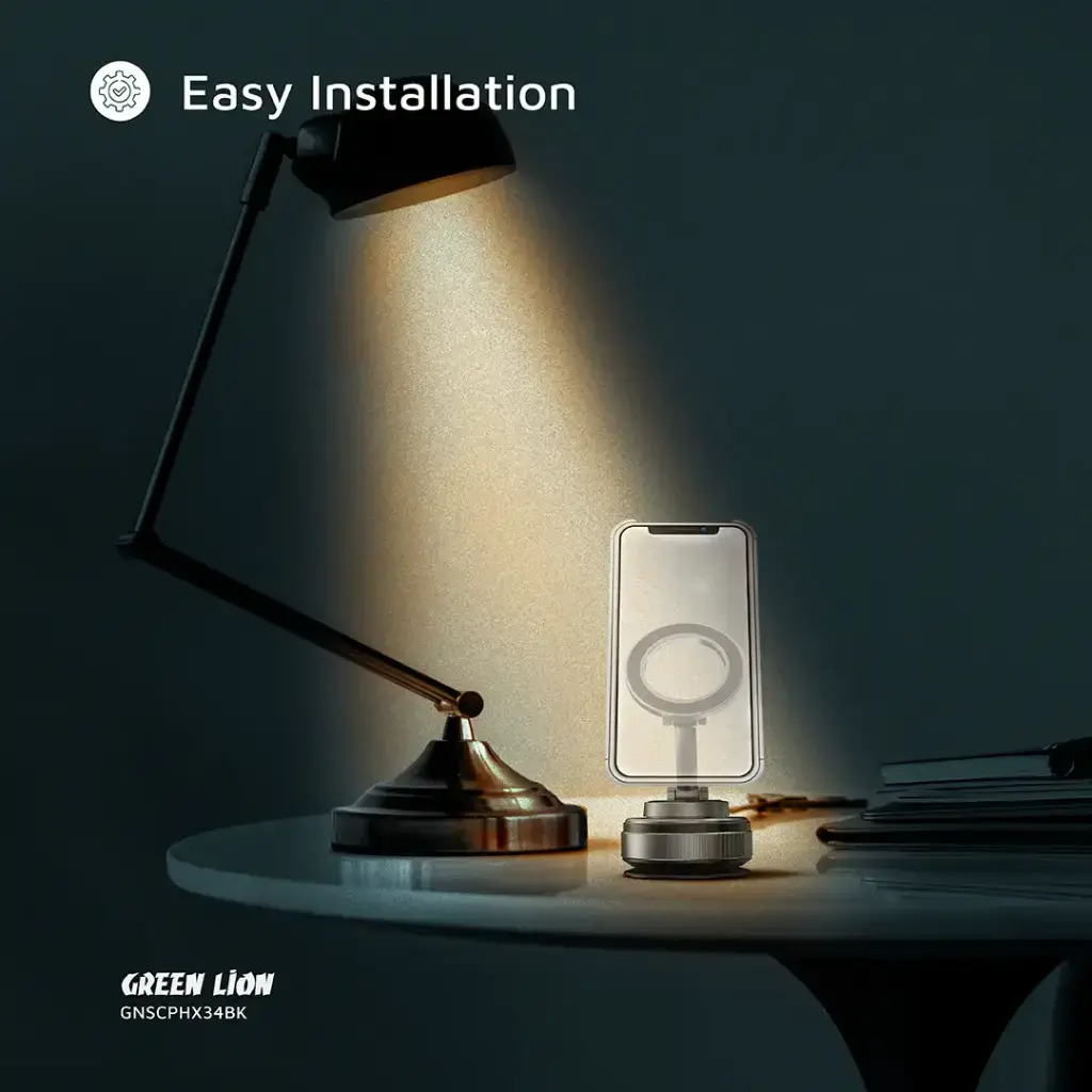 Green Lion GX-34 Suction Phone Holder - Black (3).webp