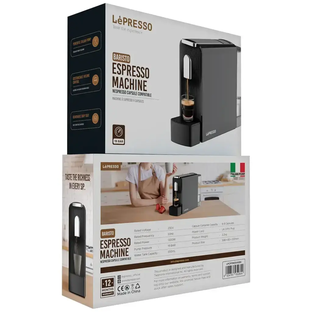 Lepresso Baristo Espresso Machine Nespresso Capsule Compatile - Black (5).webp