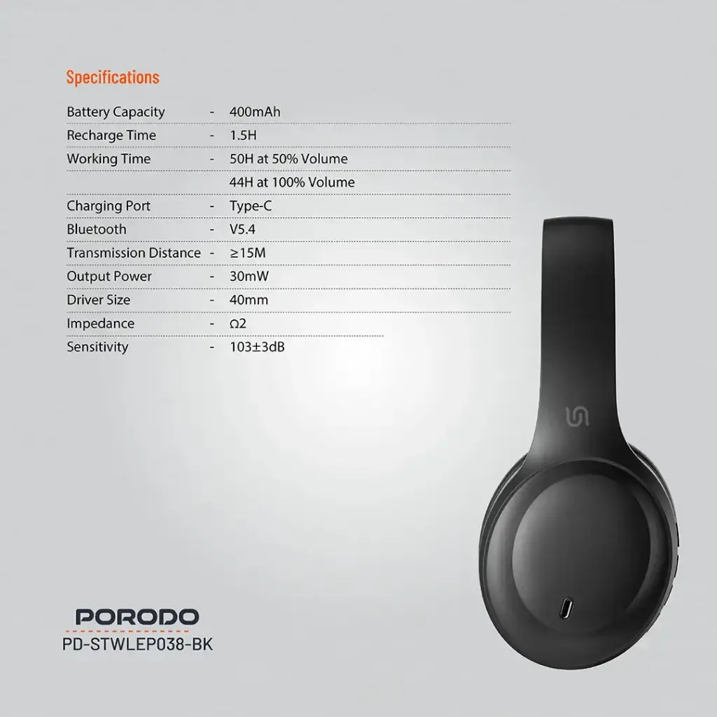 Porodo Soundtec PRIMO Wireless Headphone .webp