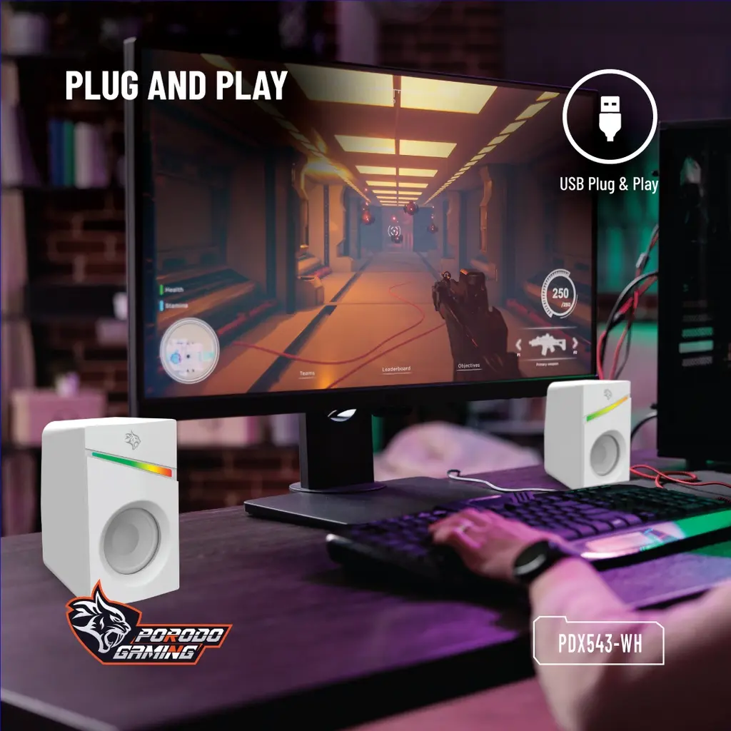 Porodo Gaming Stereo Speakers Volume Knob Control (2).webp