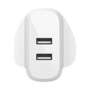 Belkin BoostCharge Dual USB-A Wall Charger 24W + Lightning to USB-A Cable