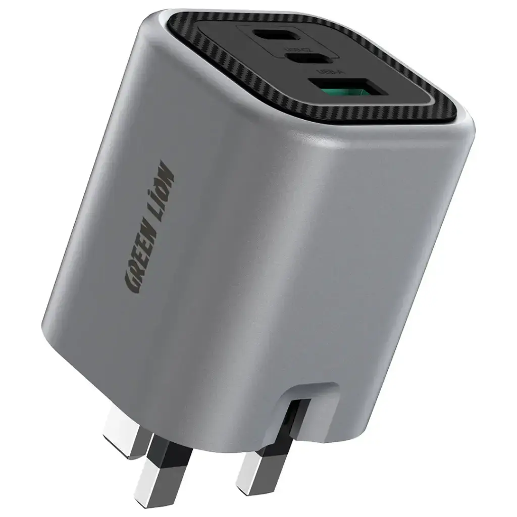 [GNPRGAN65WGY] Green Lion Premium Series GaN Charger UK Plug PD 65W - Gray (UK Plug PD 65W).webp