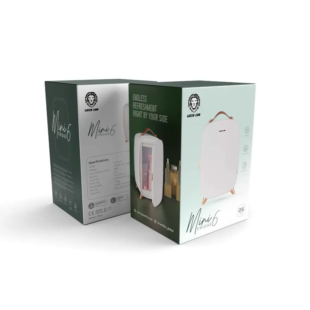 Green Lion Makeup Mini Fridge 6L 18W - White.webp