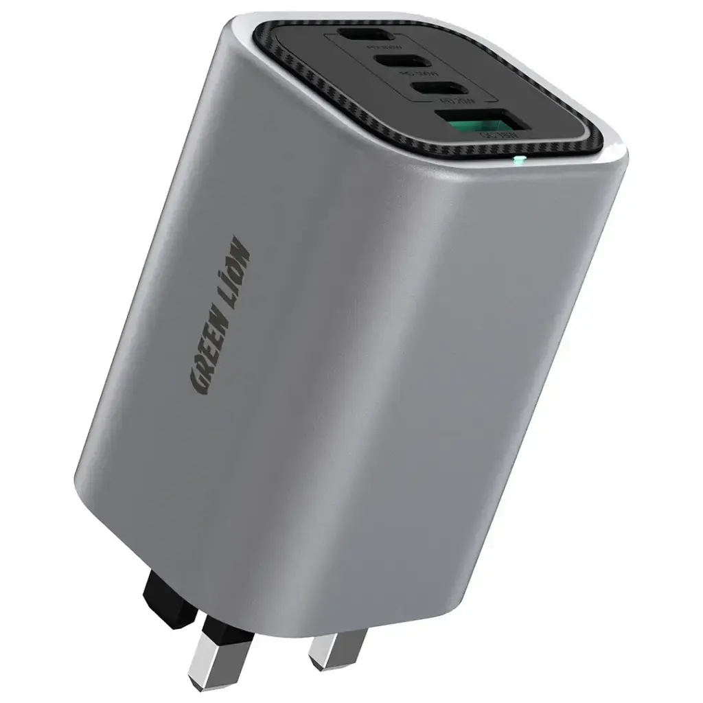 [GNPRGAN100WGY] Green Lion Premium Series GaN Charger UK Plug PD 100W - Gray (UK Plug PD 100W).webp