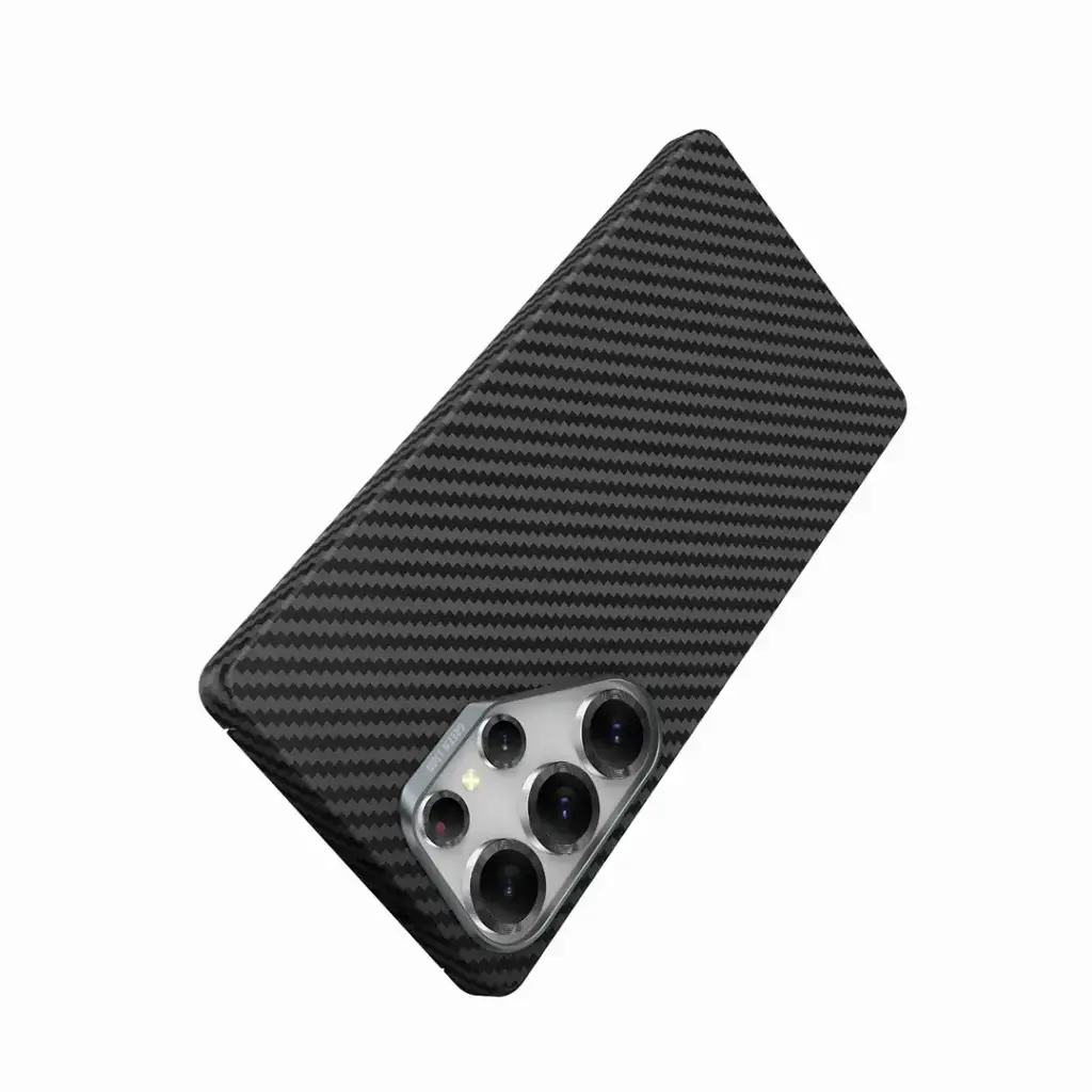 Green Lion MagSafe Kevlar Armor Case For Galaxy S25 Ultra - Black.webp