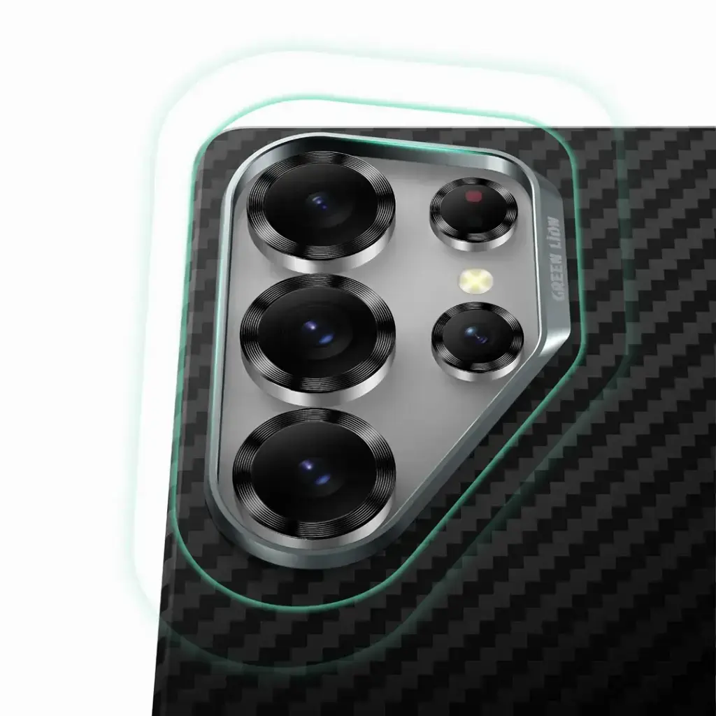 Green Lion MagSafe Kevlar Armor Case For Galaxy S25 Ultra - Black (2).webp