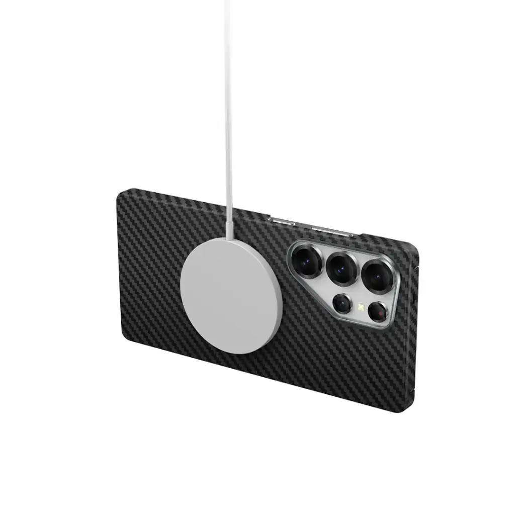 Green Lion MagSafe Kevlar Armor Case For Galaxy S25 Ultra - Black (1).webp