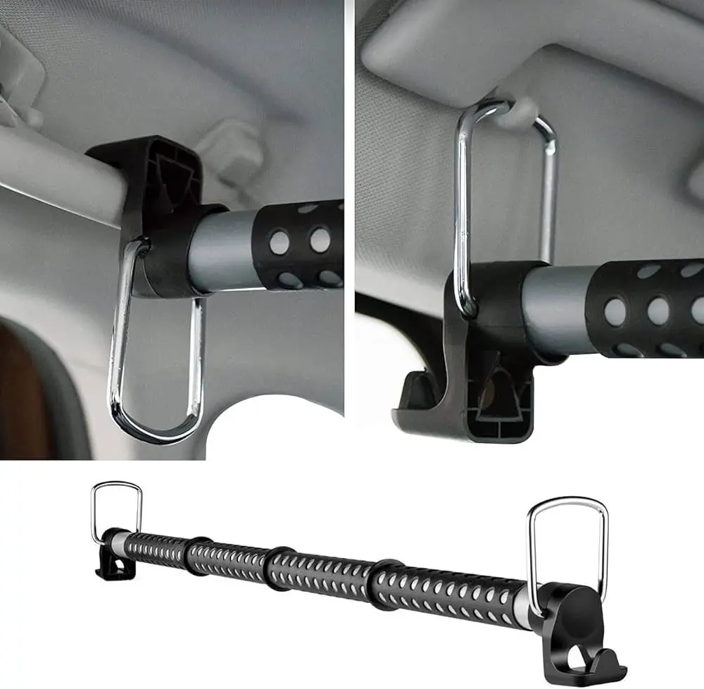 Green Lion Car Expandable Clothes Bar Telescopic Design Strong & Non-Slip - Black _GNCREXPBARBK_ (3).webp
