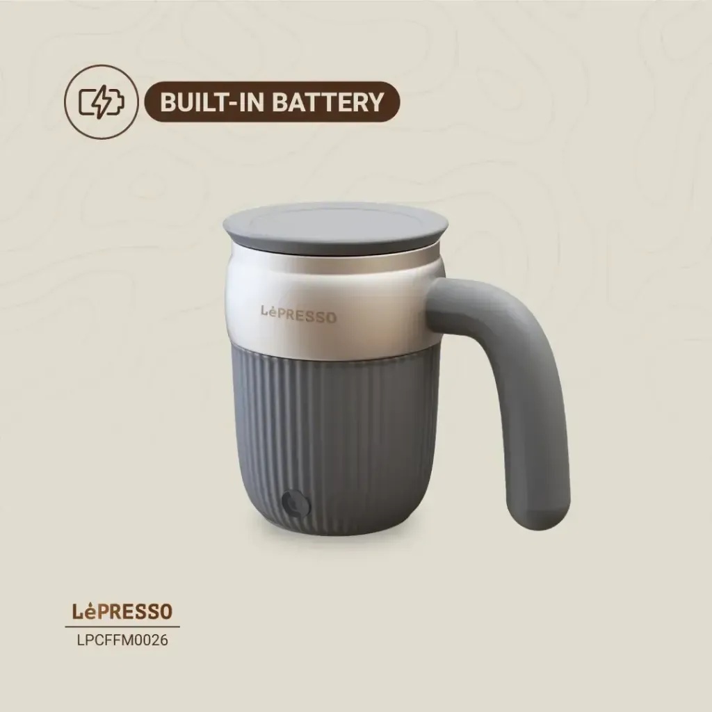 LePresso Auto Stirring Mug 450ML Capacity Magnetic Rotor Rechargeable Durable Stainless Steel 