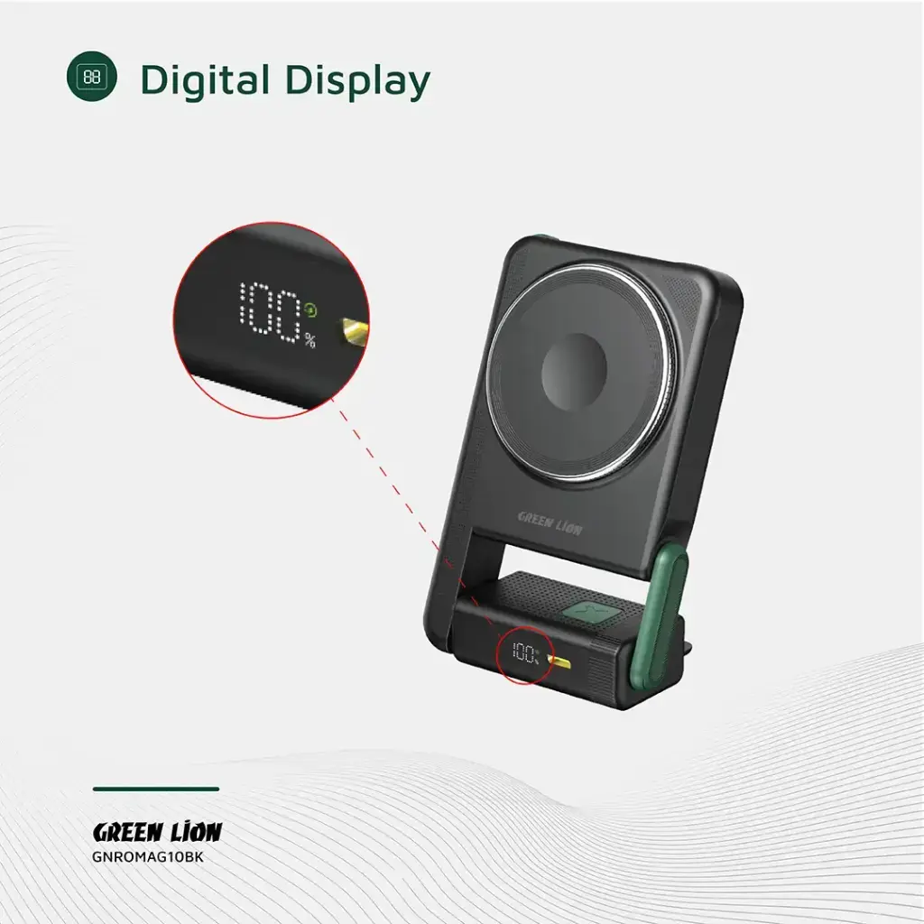 Green Lion Rotex MagSafe 10000mAh Power Bank - Black (3).webp