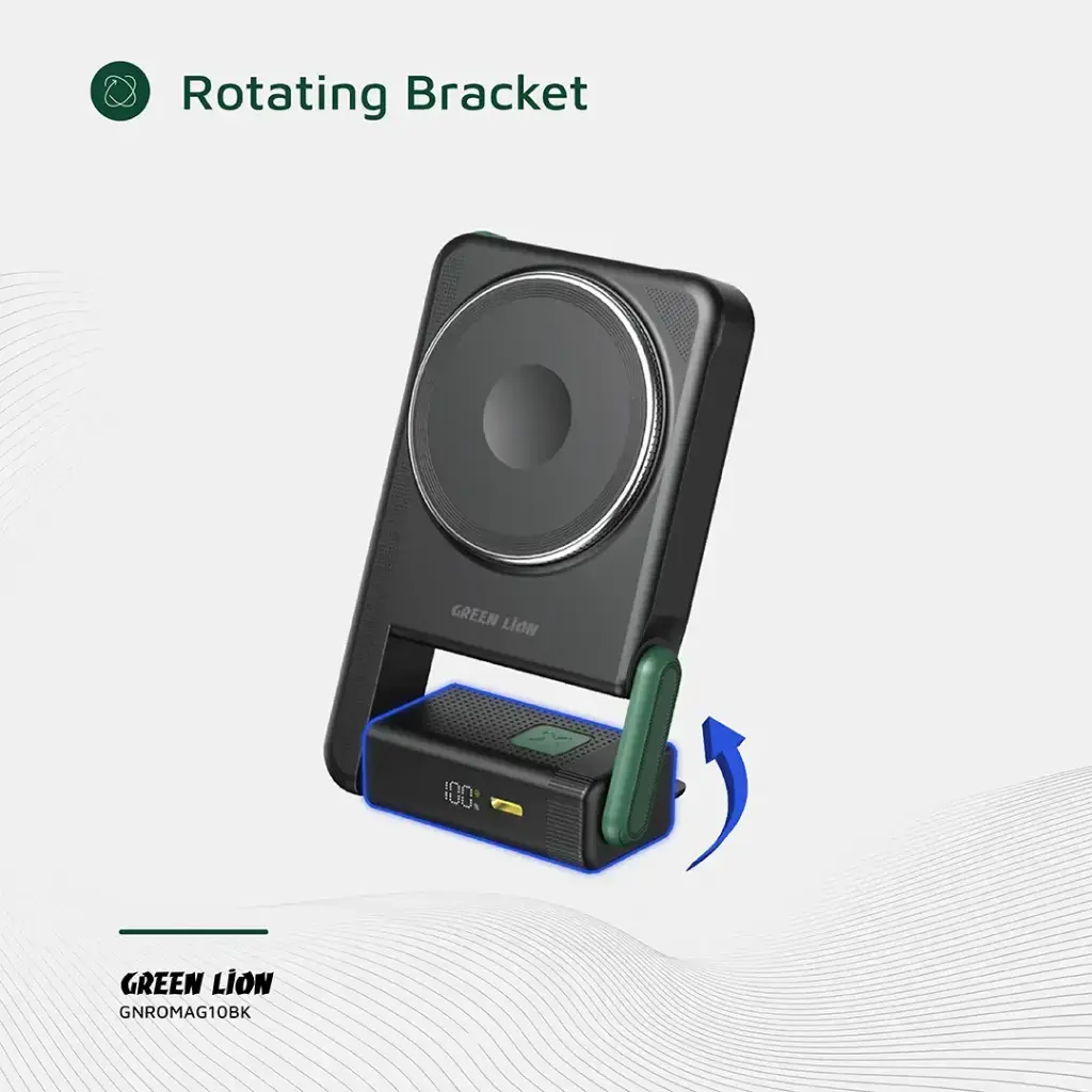 Green Lion Rotex MagSafe 10000mAh Power Bank - Black (4).webp