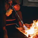 Green Lion Flame Torch Camping Gas Lighter - Silver