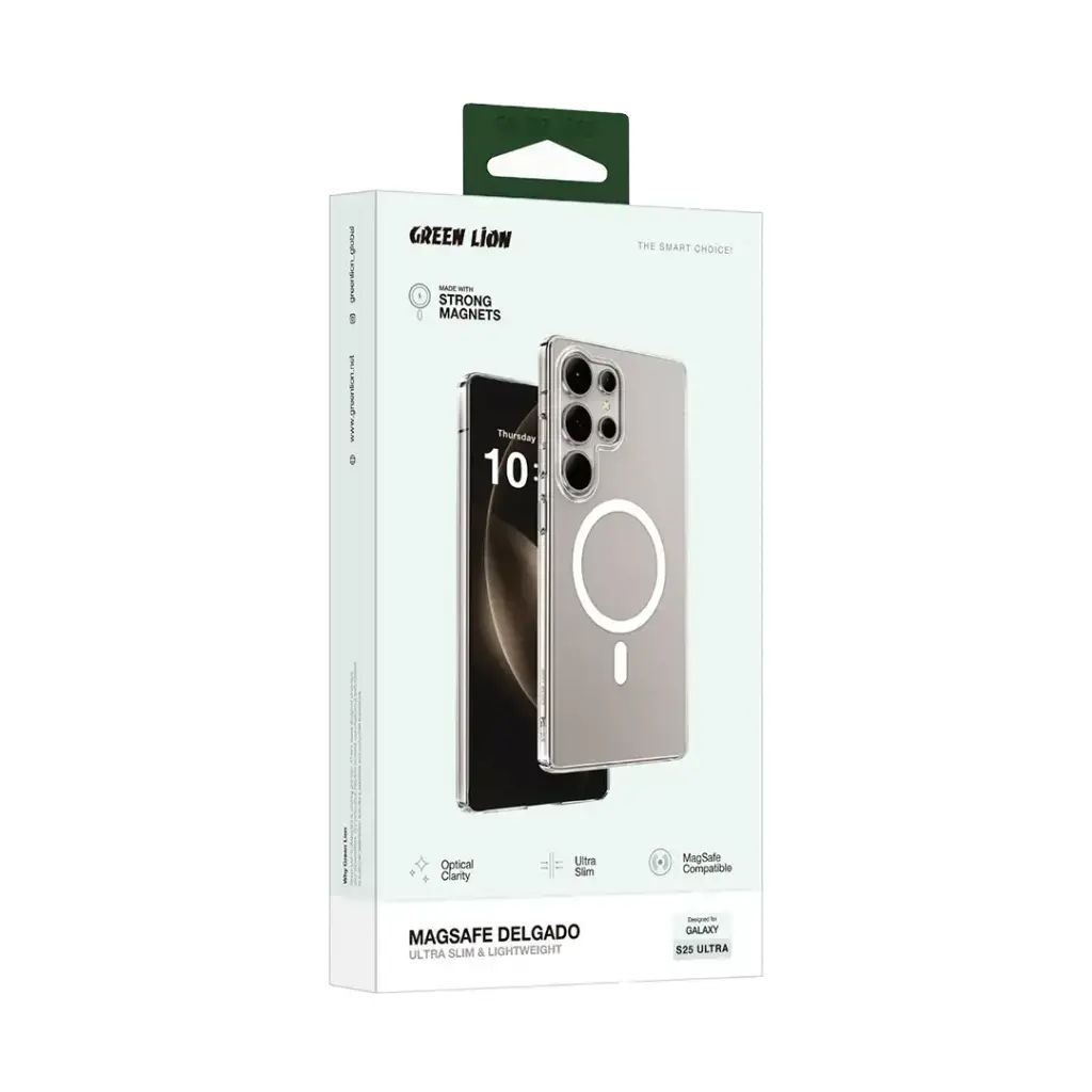 Green Lion Magsafe Delego Case S25 Ultra - Clear (1).webp