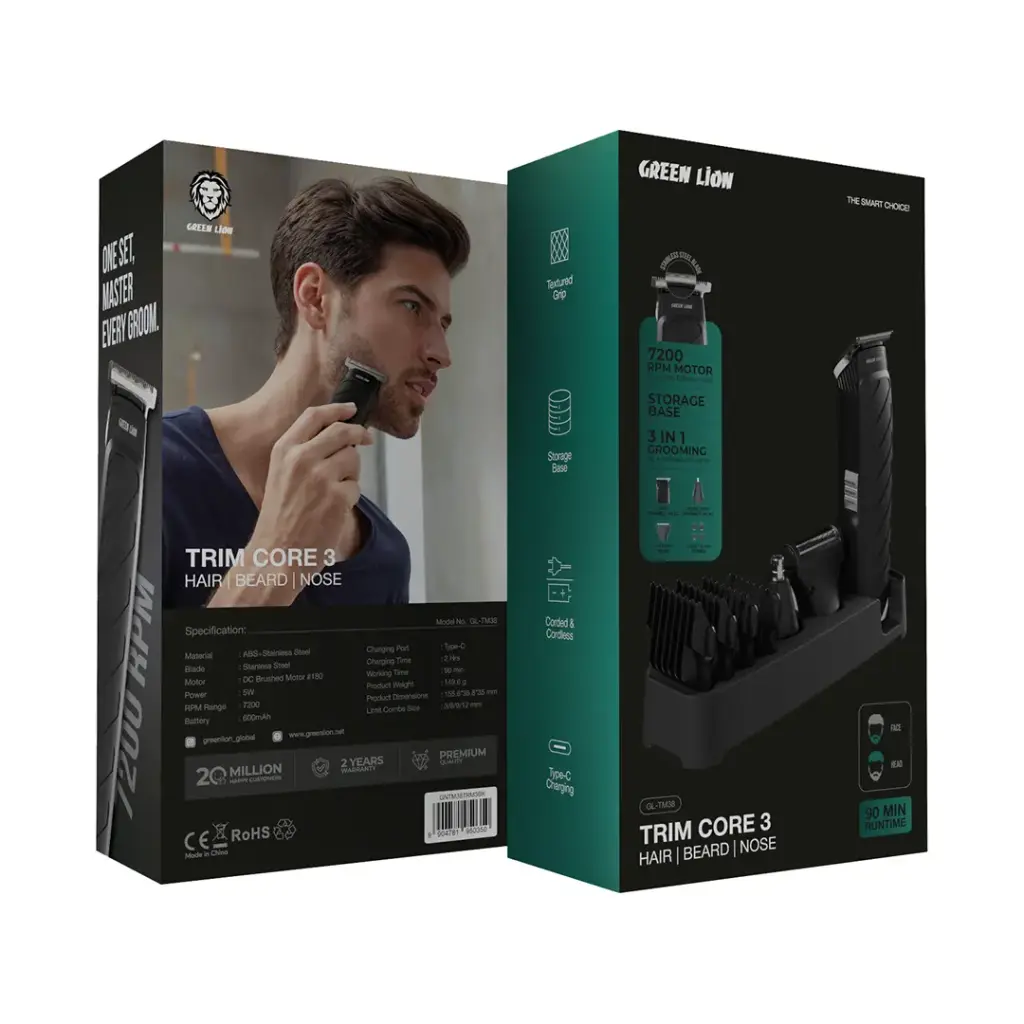 Green Lion Ultra Glide Pro Men's Shaver - Black.webp