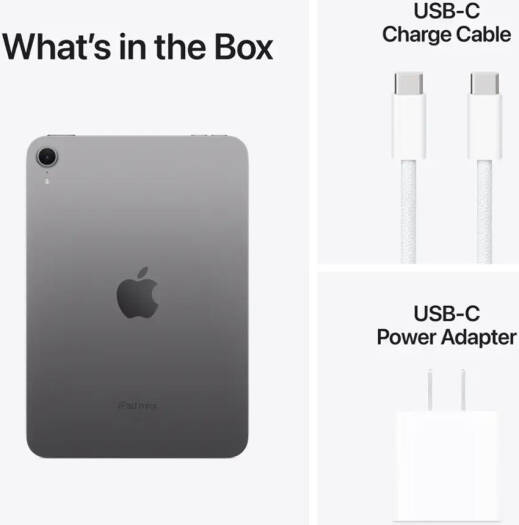 Apple iPad Mini 7 (A17 Pro) Chip 8.3-inch Liquid Retina Display, 128GB, Wi-Fi 6E