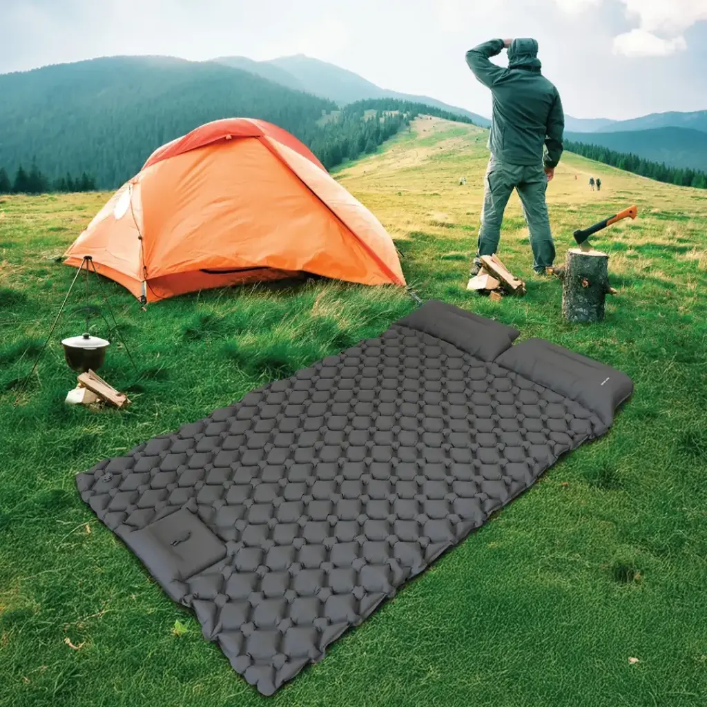 Green Lion Double Air Bed Inflatable Air Mattress - Gray3.webp